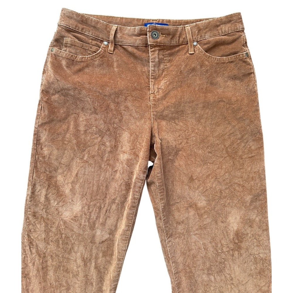 Bandolino Mandie Corduroy Pants Women 8 Brown Excellent Straight Leg Stretch - Picture 3 of 8